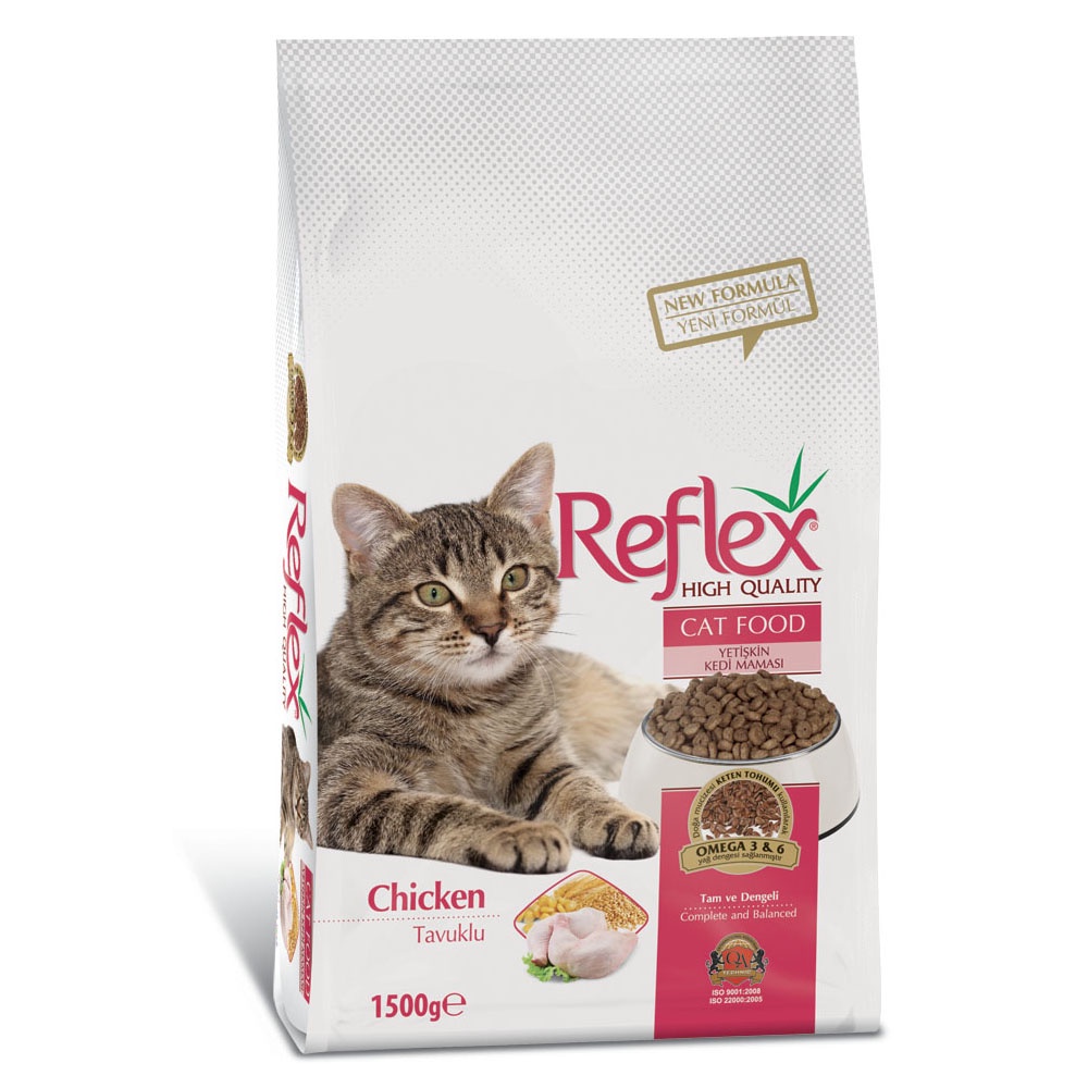 Thức Ăn Cho Mèo Hạt Khô Cao Cấp Thổ Nhĩ Kỳ Reflex Adult Cat Food Chicken-Gói Chiết Túi Zip Siêu Tiện Lợi