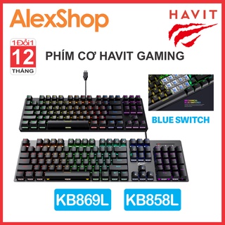 Bàn phím cơ gaming havit kb858l / kb869l - bảo hành 1 đổi 1 12 tháng