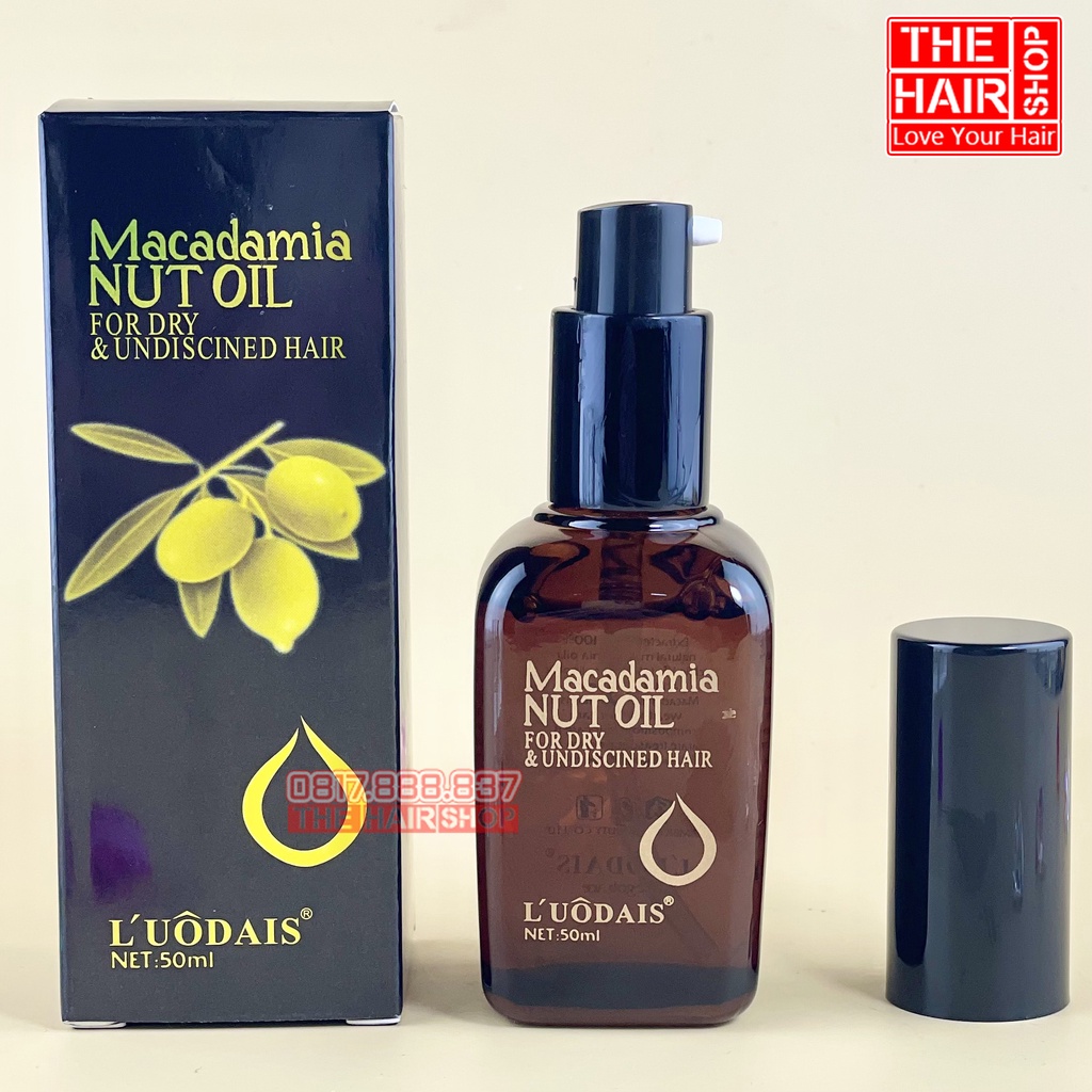Tinh dầu dưỡng tóc MACADAMIA serum dưỡng tóc uốn Luodais NUT OIL 50ML, Nhập khẩu chính hãng chuyên gia phục hồi tóc
