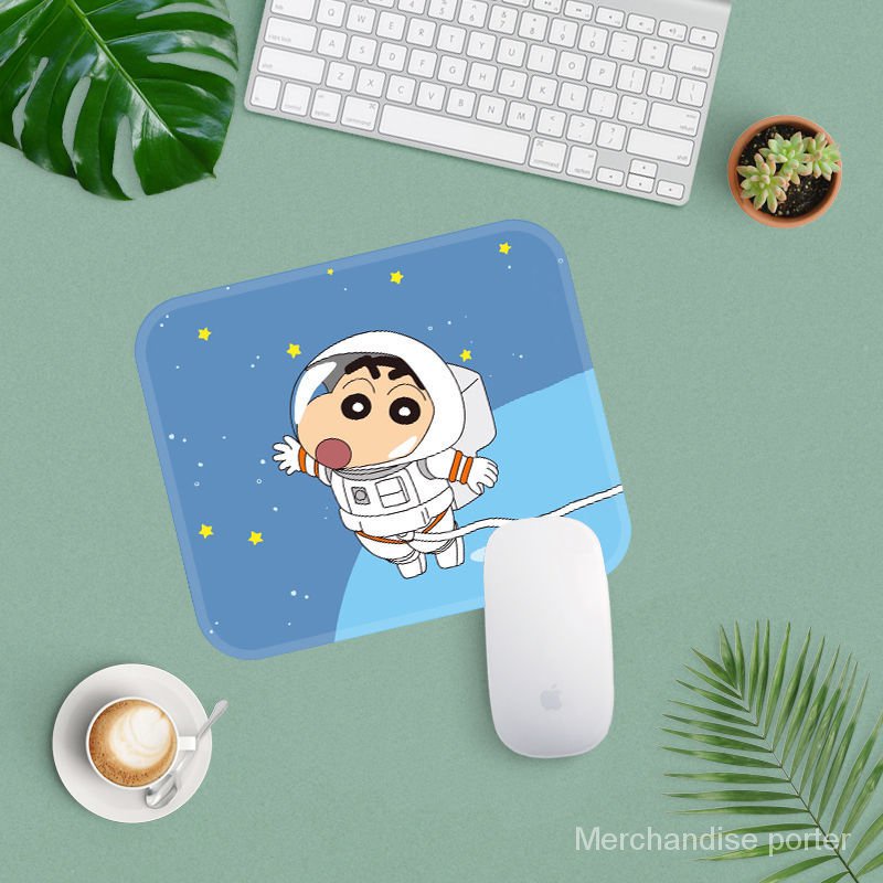 Personality Cute Cartoon Crayon Xiaoxin Notebook Mouse Pad Elementary School Student Simple Lock Edge Thickened Waterproof Mouse Pad