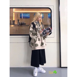 Áo hoodie bò sữa