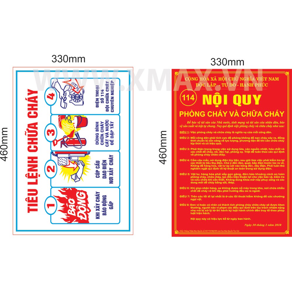 Bộ bảng nội và quy tiêu lệnh PCCC tích hợp
