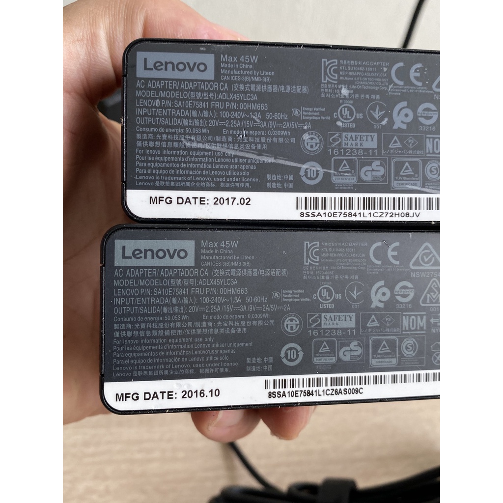 Sạc laptop lenovo X1 tablet Yoga5 pro Type-C 45W nguyên bản theo máy