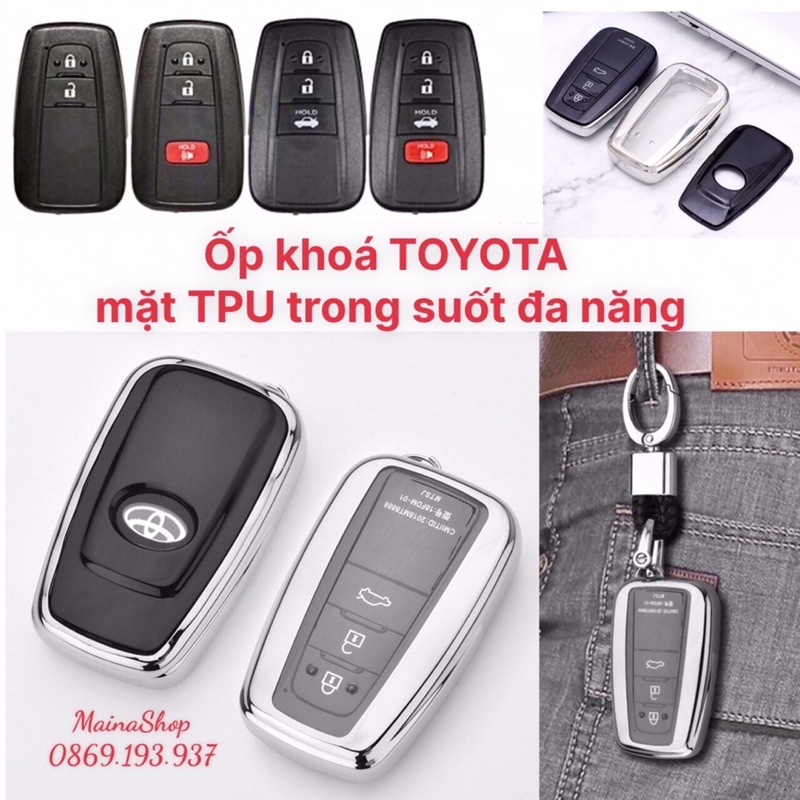 Ốp, bọc chìa khóa cho xe Toyota Corolla Cross, Toyota Camry, Land Cruiser Prado, RAV4