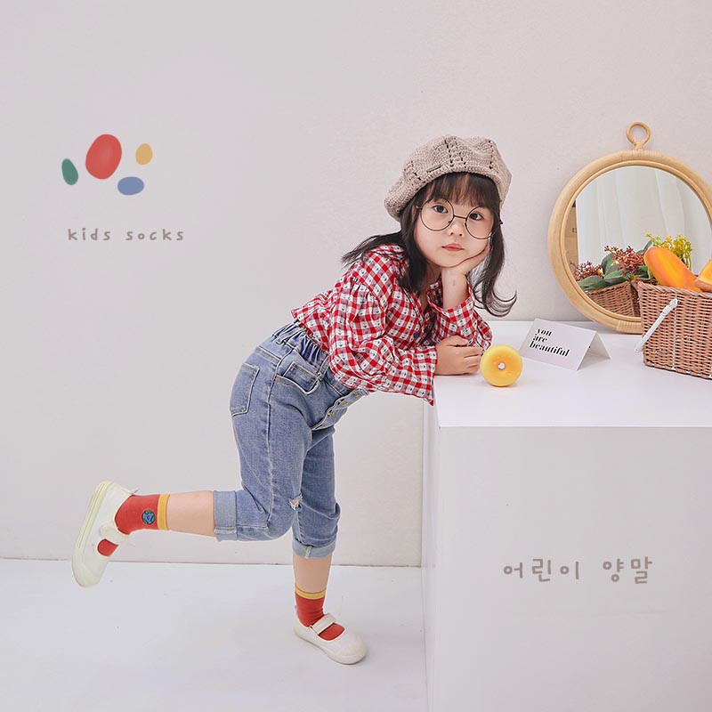 Set 5 Đôi Vớ Cotton Hàn Quốc Cho Bé