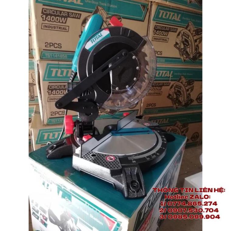 Máy cắt gỗ nhôm đa năng 1400W 210mm TOTAL TS42142101