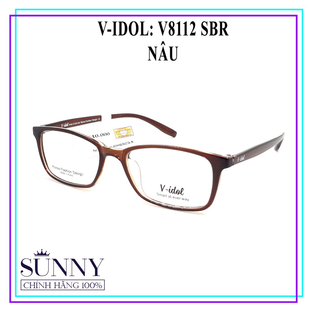 V8112 gọng kính V-idol chính hãng, thiết kế dễ đeo bảo vệ mắt
