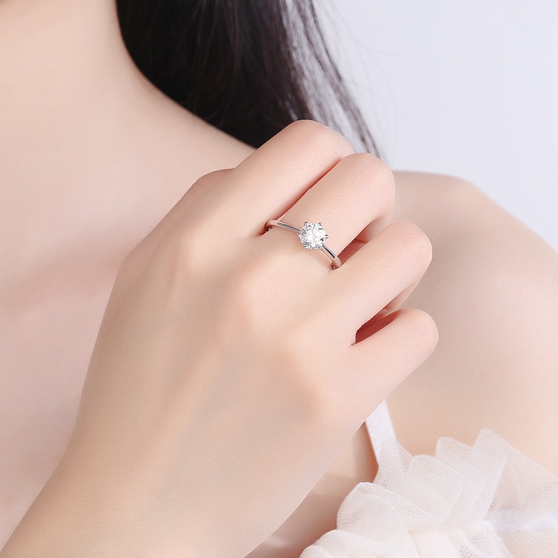 Nhẫn kim loại đính đá nhân tạo thời trang cho nữ