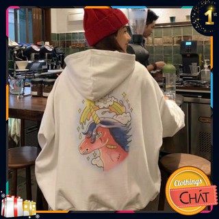 🔥HOT🔥Áo khoác unicorn có mũ ulzzang❤️Áo nỉ nam nữ dáng rộng