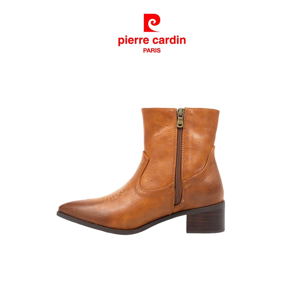 [NEW ARRIVAL] Giày Boots Nữ Chilly, Chất liệu Da PU, Khóa cạnh, Độ cao 5cm, Cổ cao 20cm Pierre Cardin - PCWFWSF 155