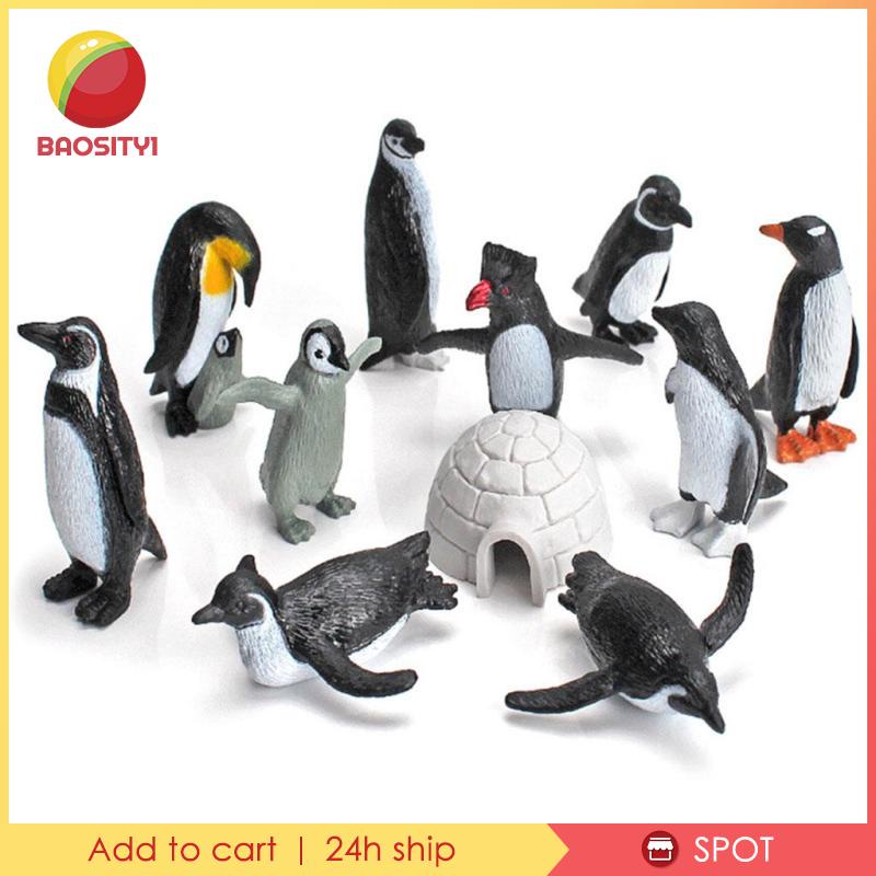 [Baosity1] 11 Con Chim Cánh Cụt Đồ Chơi Bằng Nhựa Cho Bé Từ 3-8 Tuổi