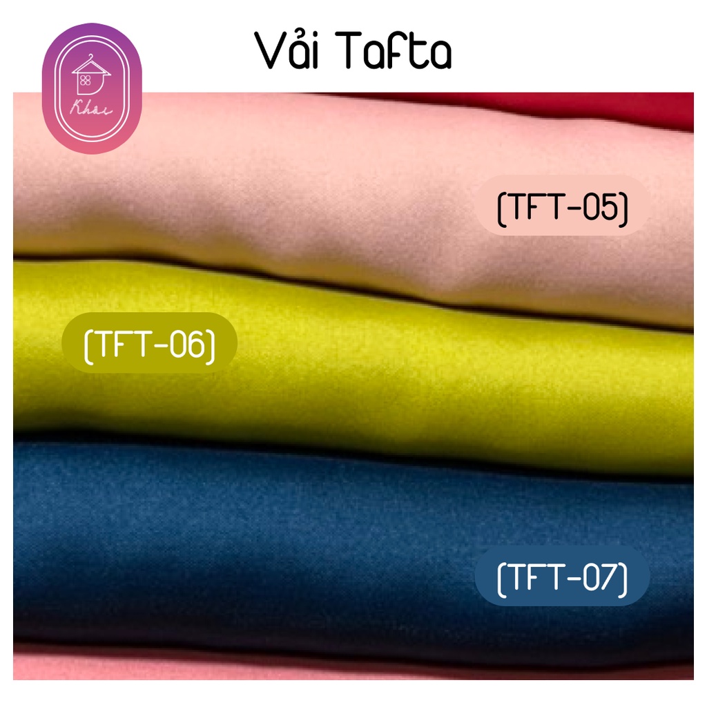 Vải Tafta cao cấp may rèm, may váy chất mịn, không nhăn, vải co giãn tốt