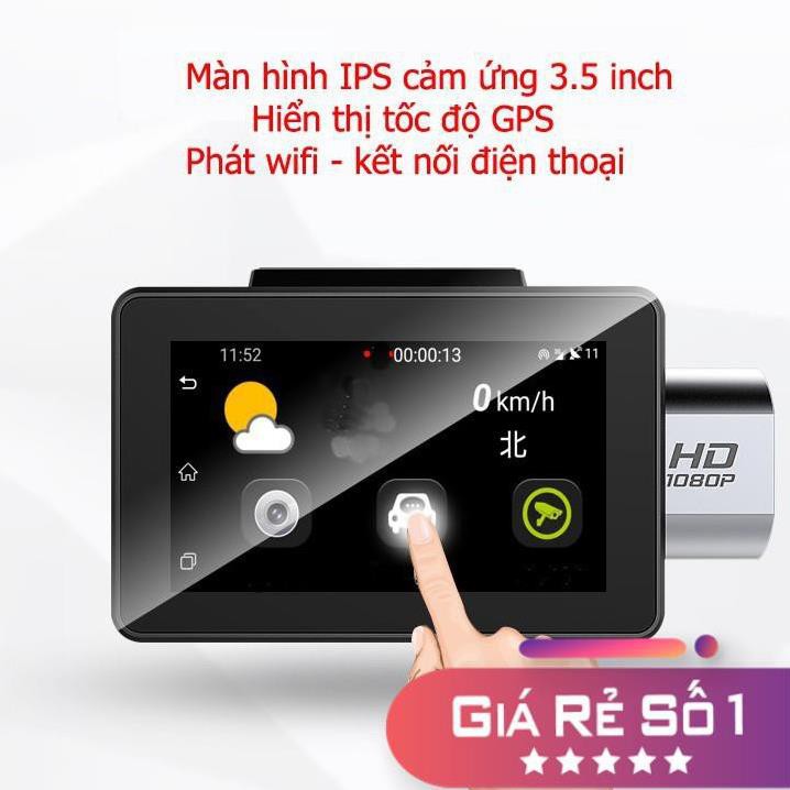 Camera hành trình ô tô kết nối Wifi/3G/GPS/ADAS xem từ xa truyền hình trực tuyến định vị từ xa chính hãng carfu c1