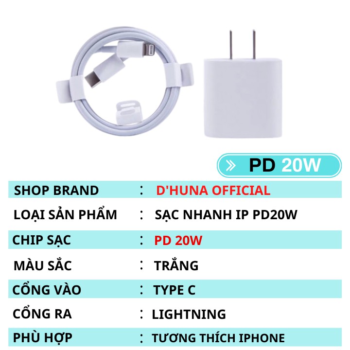 Bộ Sạc Nhanh Iphone 20W[CHÍNH HÃNG]⚡️Nhanh Gấp 3 Lần ✔Dùng Cho 11/11 Pro/11 Pro Max/7/7 Plus /8 /8 Plus/ X /Xs/Xs Max