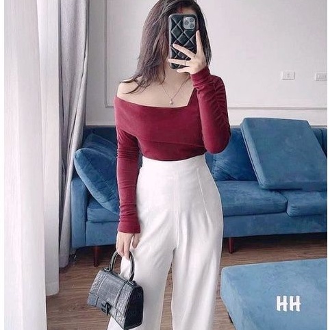 Áo Lệch Vai &quot;Bigsize&quot; Tay Dài