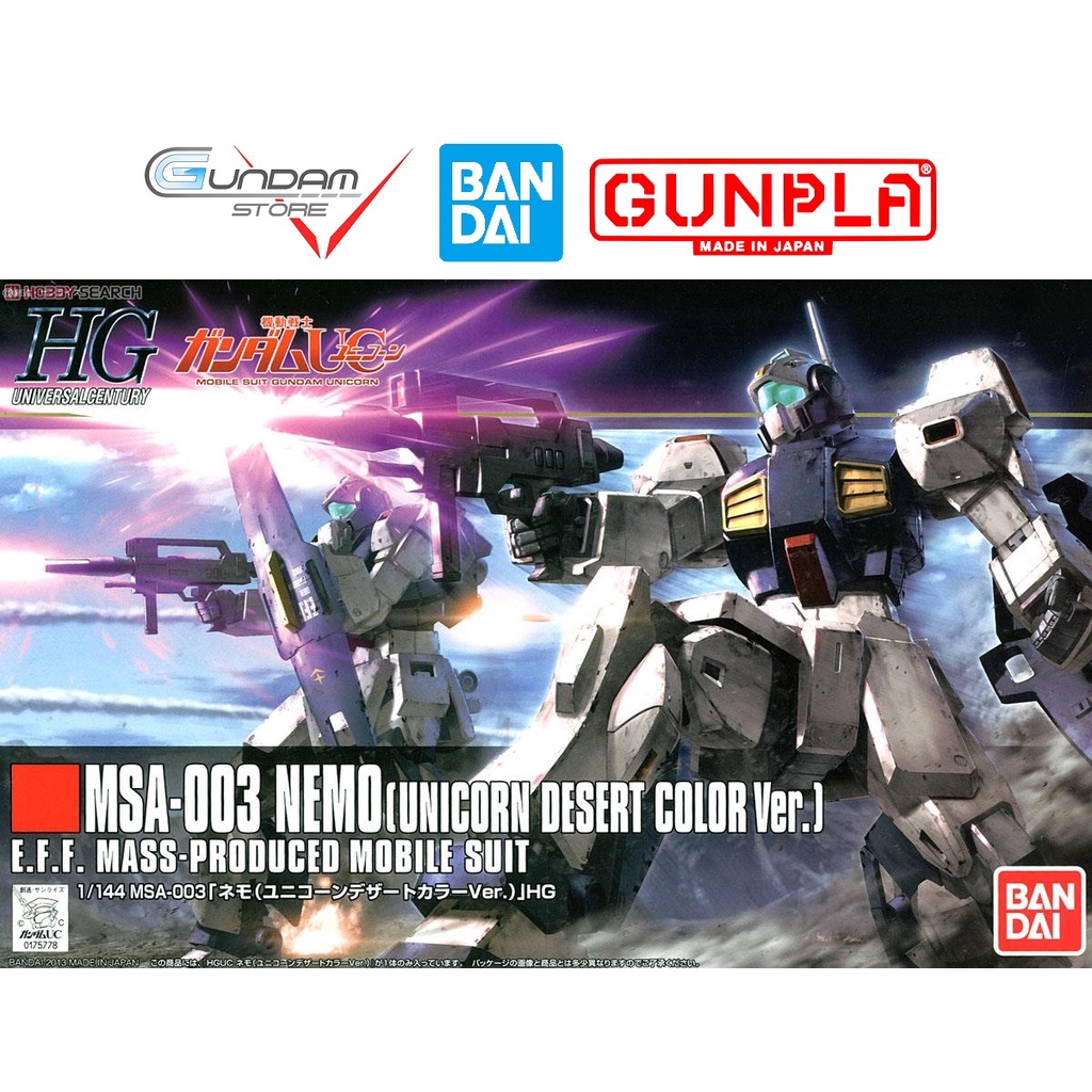Mô Hình Gundam HG NEMO Unicorn Desert Color 1/144 HGUC High Grade Đồ Chơi Lắp Ráp Anime Nhật