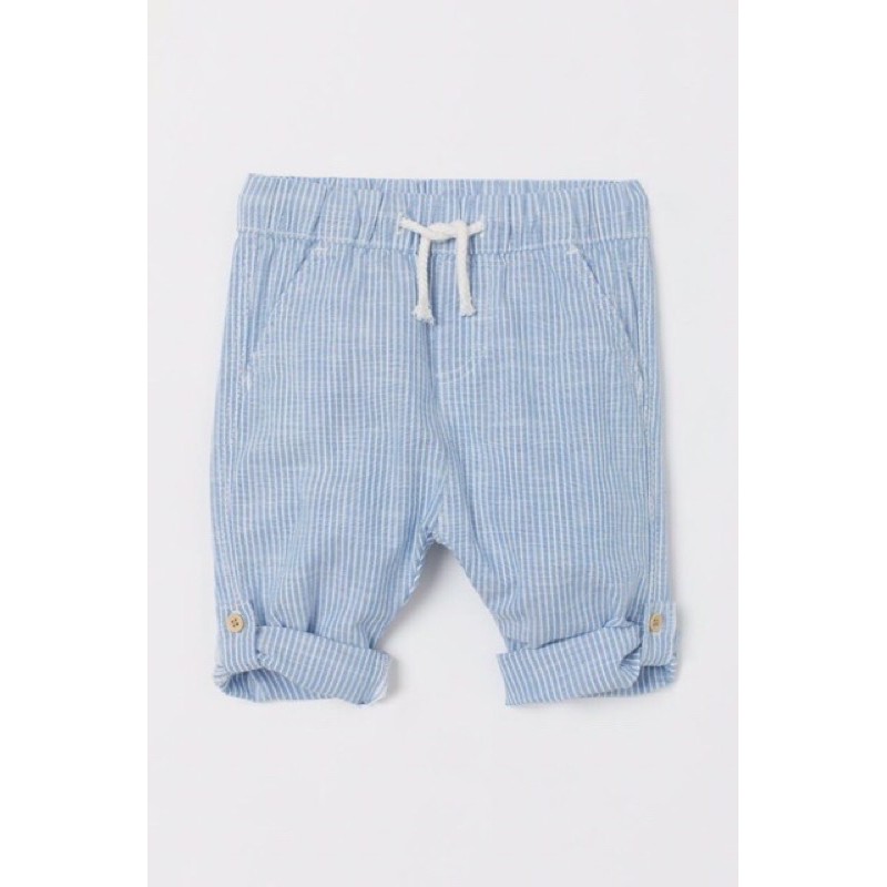 Quần short bé trai màu kẻ xanh săn sale US size 3-4y