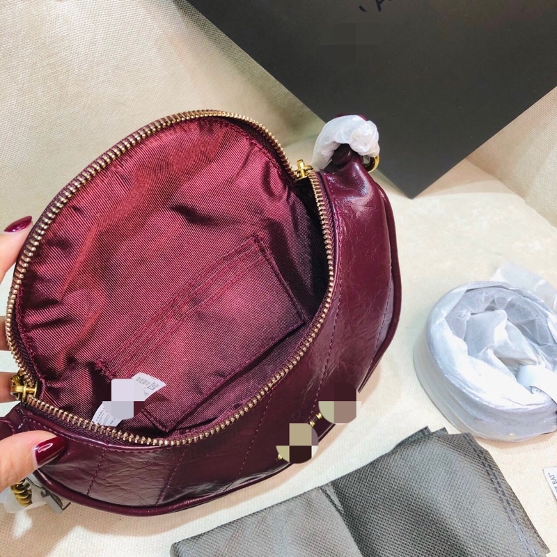 Túi xách nữ C N K quảng châu bao tử màu đỏ bản ba dây đeo vai, đeo chéo