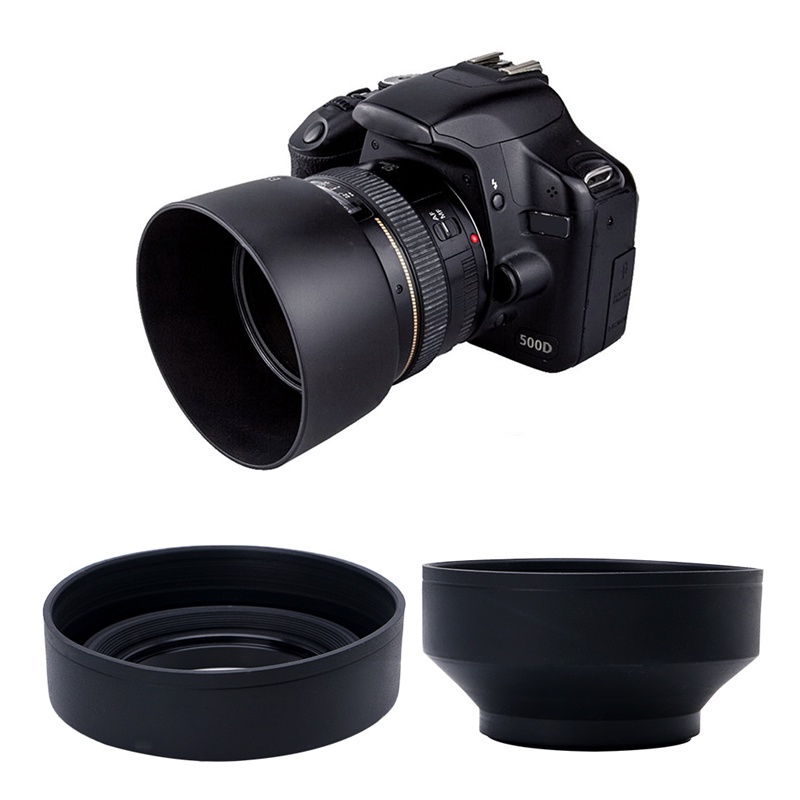 Loa Che Nắng 3 Ống Kính Máy Ảnh 49 / 52 / 55 / 58 / 62 / 67 / 72 / 77mm