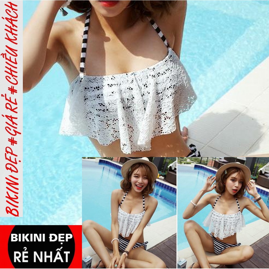 Bikini tay dài trắng cột nơ ( kèm hình thật) | BigBuy360 - bigbuy360.vn