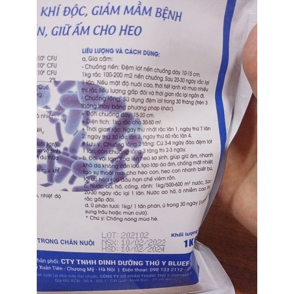 [THÚ Y] 1kg men lót chuồng dùng cho trâu bò lợn gà, lăn lợn con