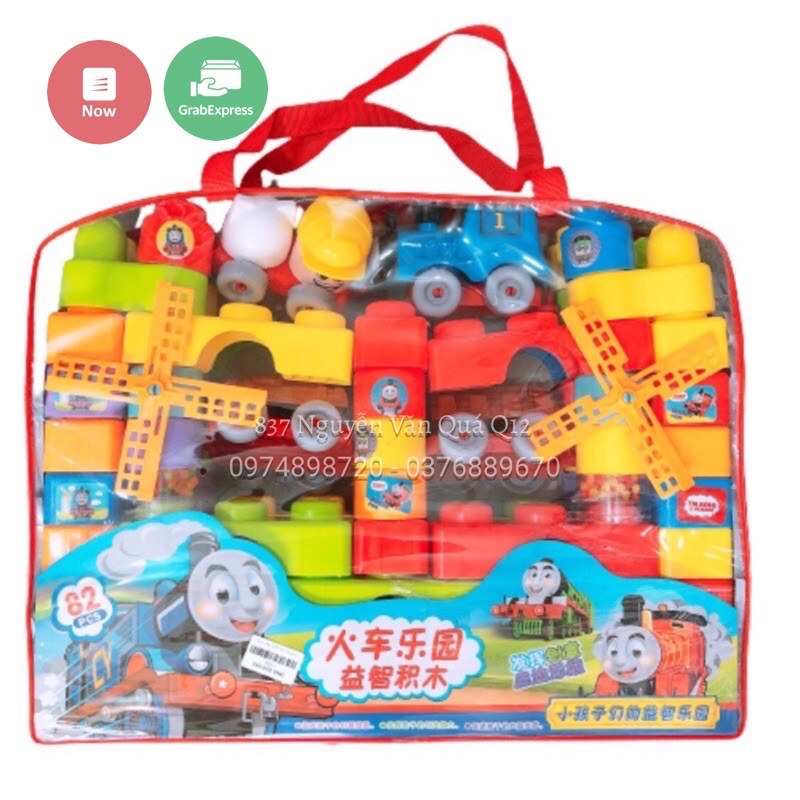 [Hàng HOT] Đồ chơi lego xếp hình khối lớn tàu lửa THOMAS cho bé  899-1