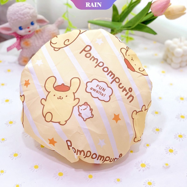 1 Mũ Trùm Đầu Dày Hai Lớp Chống Thấm Nước In Hình Kuromi Đáng Yêu