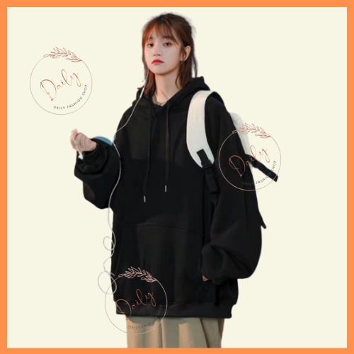 Áo HOODIE Nỉ Bông Unisex Màu Trơn Basic Form Rộng Có Mũ Thời Trang Nam Nữ Daily | BigBuy360 - bigbuy360.vn