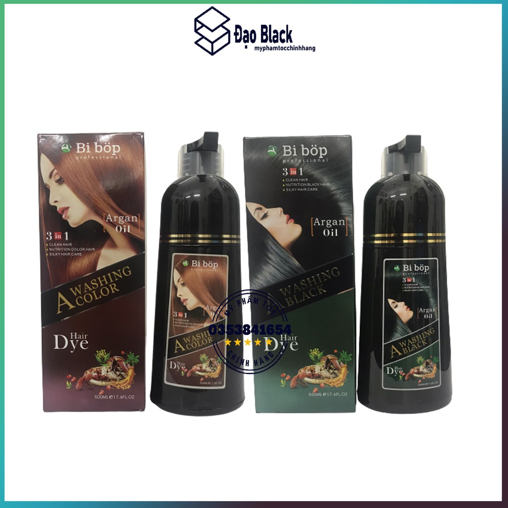 Dầu gội đen tóc thảo dược 3 trong 1 dầu gội phủ bạc gội là đen hoặc nâu DG08 | BigBuy360 - bigbuy360.vn