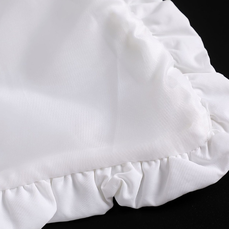 Yoioi Khăn Choàng Cổ Dày Dặn Có Đệm Chần Bông Họa Tiết Kẻ Sọc Phối Bèo Mùa Đông Phong Cách Hàn Quốc Cho Nữ