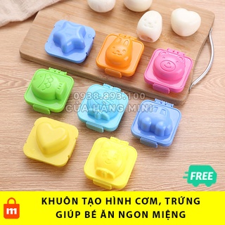 Khuôn Bento Ép Tạo Hình Cơm, Trứng, Bánh Giúp Bé Ăn Dặm Tốt Hơn Cho Mẹ Bỉm Sữa (Đầy Đủ 8 Khuôn)