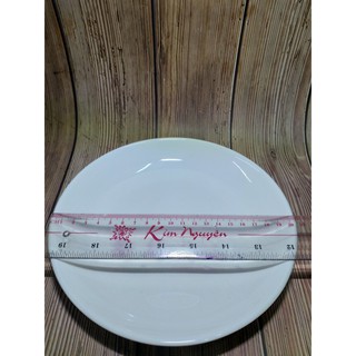 Combo 2 dĩa sứ trắng 23cm - 20cm