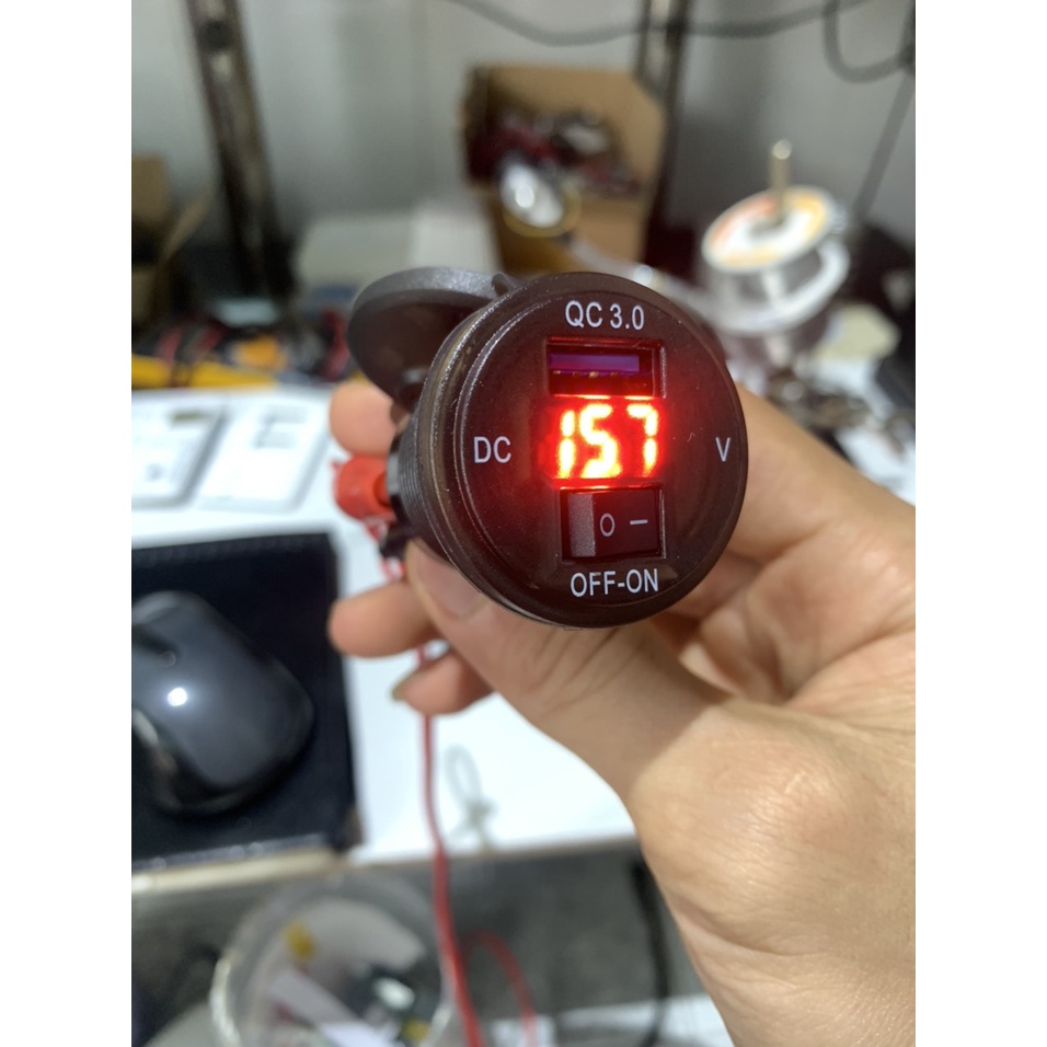 Sạc Nhanh Qc 3.0 20W 5v3A 9v2A 12v 1.5A Có Đèn Led Hiển Thị Cho Ô Tô, xe máy