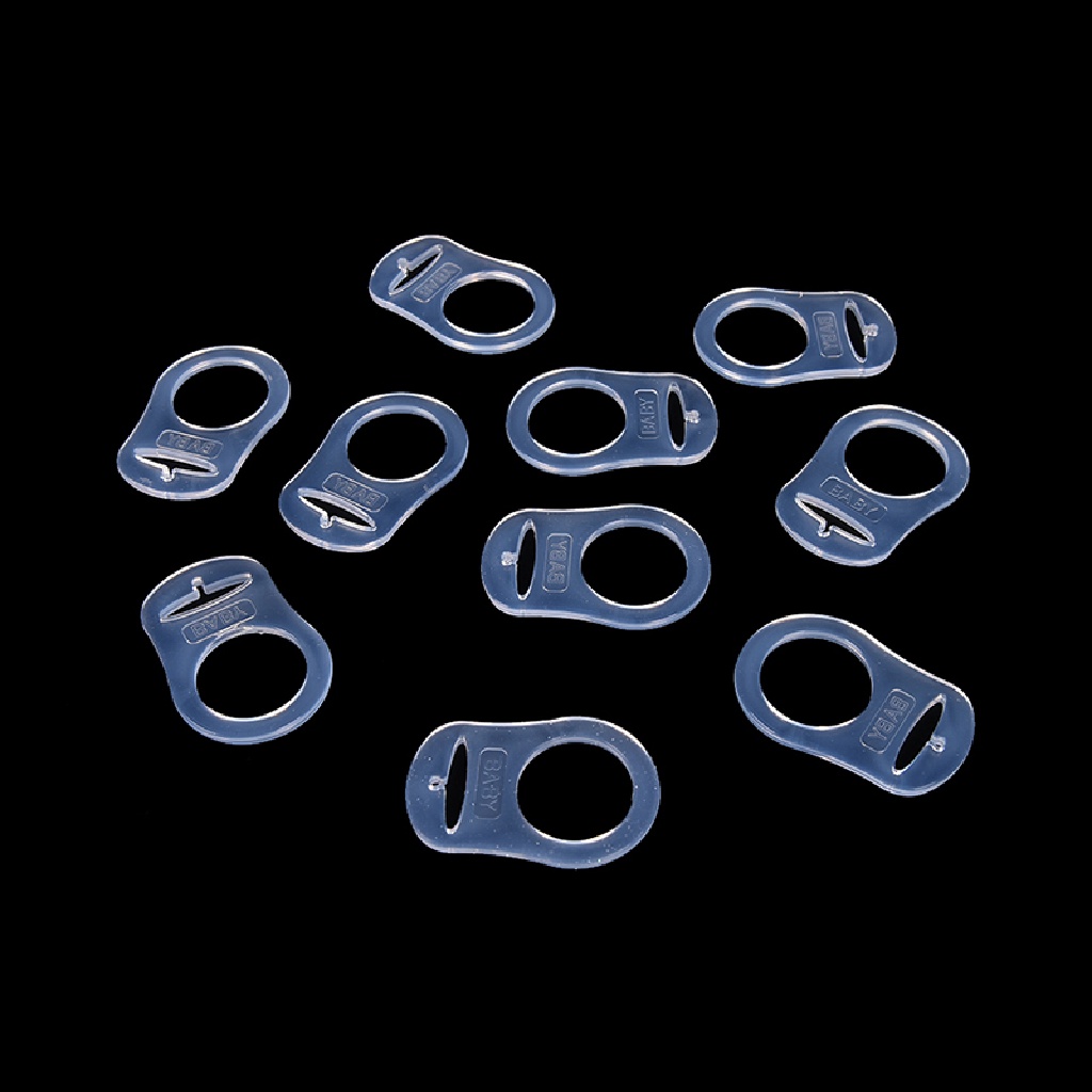 [dreamdreaming2.vn] 10-Pcs-Clear-Silicone-Button-Ring-Dummy-Pacifier-Holder-Clip-Adapter， [VN] | BigBuy360 - bigbuy360.vn