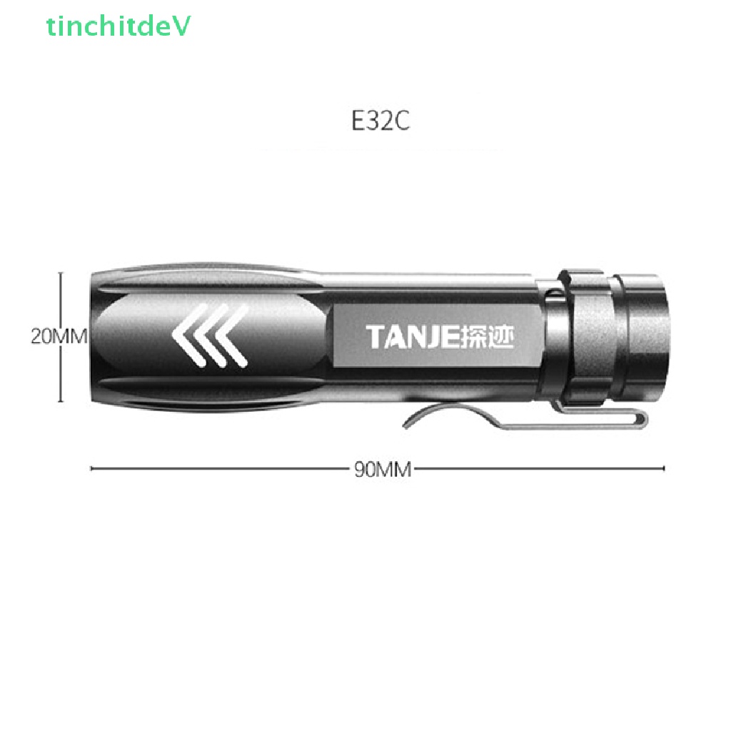 Đèn Pin LED Mini Siêu Sáng Có Thể Sạc Lại Bằng Cổng USB Dùng Đi Cắm Trại