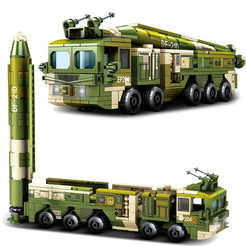 Sembo Block Missle Car 105596 - Đồ chơi lắp ráp xe tên lửa phòng thủ - DF-21D defense missile