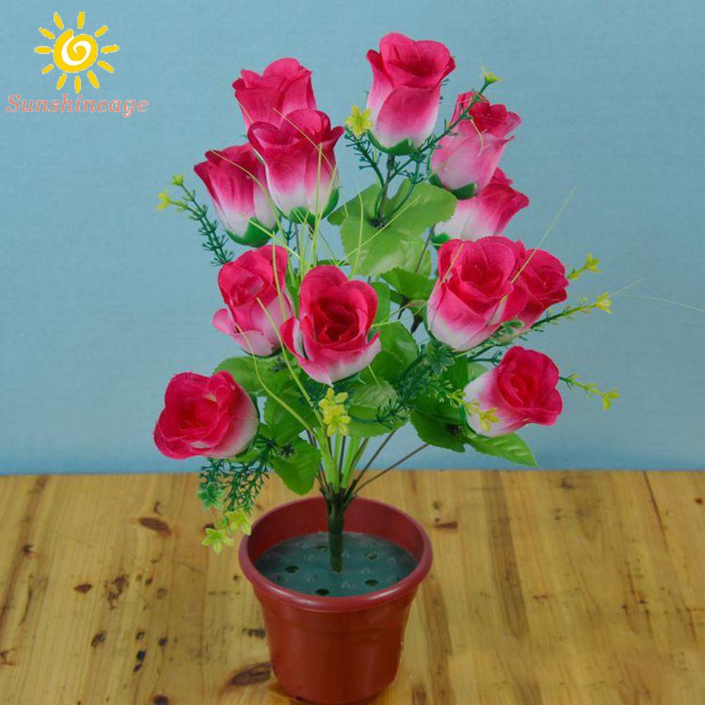Bó Hoa Hồng Giả 12 Đầu Bông Trang Trí Tiệc Cưới Hàng Mới Và Chất Lượng Cao