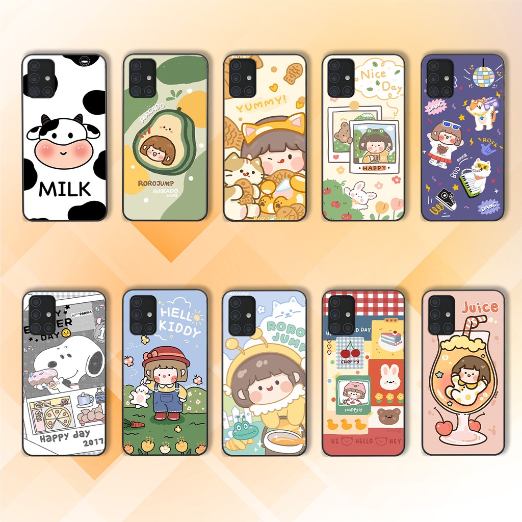 Ốp Samsung M51 - Samsung A71 - Samsung A51 - Samsung A31 in hình họa tiết RORO JUMP cute