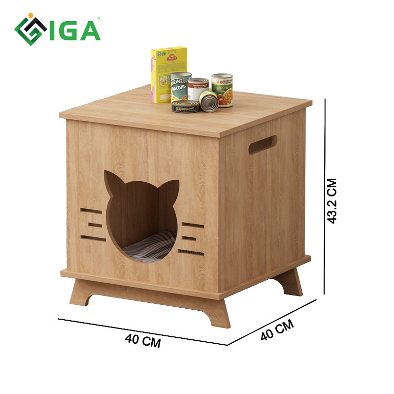 Nhà Cho Mèo IGA- PET Màu Gỗ - GP203