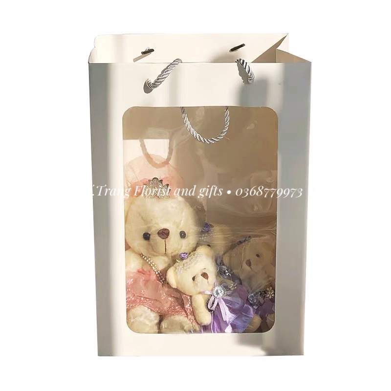 Set hộp + túi giấy size to đựng quà tặng sang trọng tặng sinh nhật bạn gái bạn trai đối tác, valentine, ngày lễ