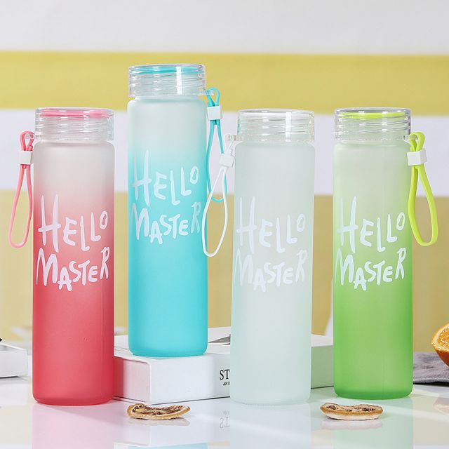 [FLASH SALES] BÌNH NƯỚC THỦY TINH HELLO MASTER 400ML