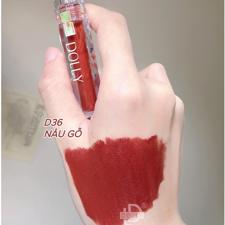 Son Lì Son Kem  DOLLY DIAMOND VELVET Không Chì Cao Cấp Chính Hãng