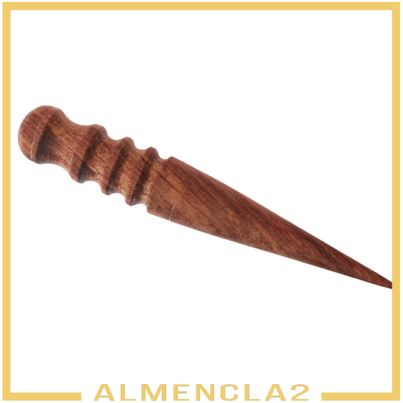 [ALMENCLA2] Leathercraft Round Wood Edge Slicker Multi-Size Burnisher for Leather Craft