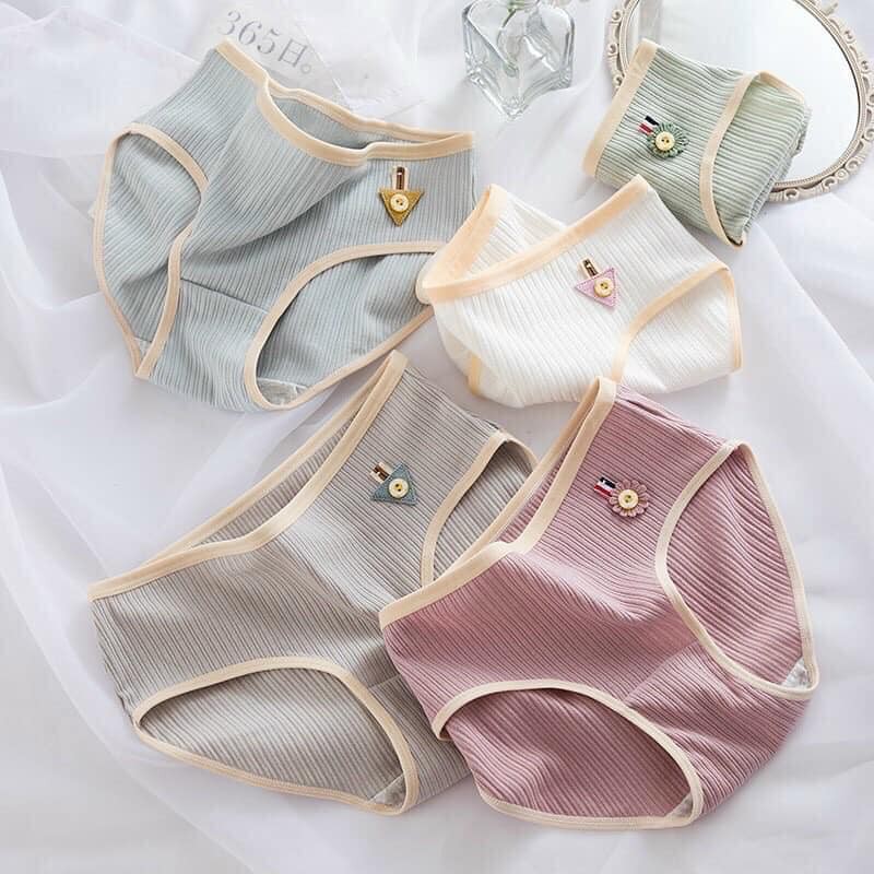 Combo 10 Quần Lót Cotton Đính Nơ Siêu Đẹp 1529, Quần Lót Thoáng Mát