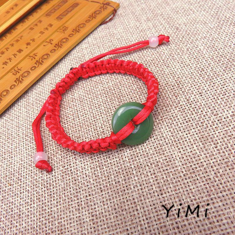 Vòng tay Jadeite dây đỏ may mắn