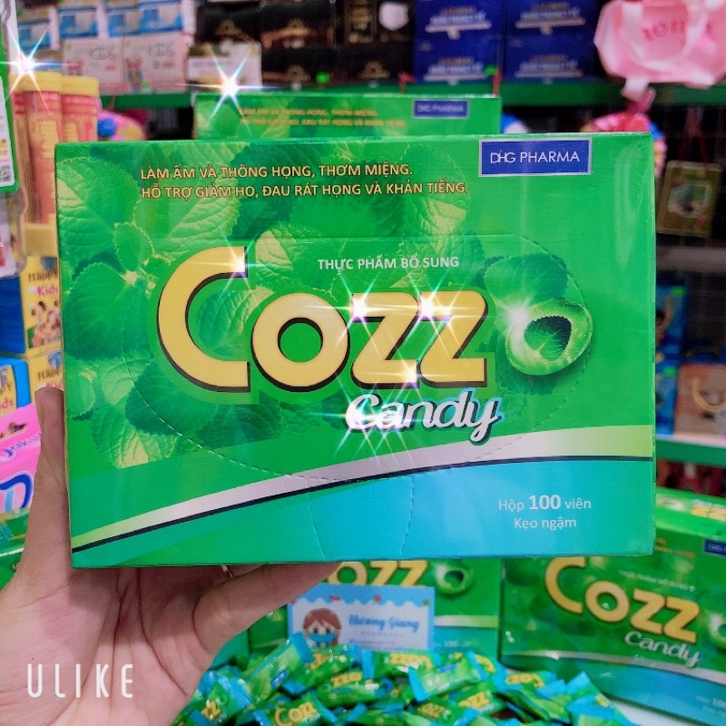 Kẹo Ngậm ho Cozz - làm ấm và thông họng, thơm miệng , hỗ trợ giảm ho đau họng và khản tiếng