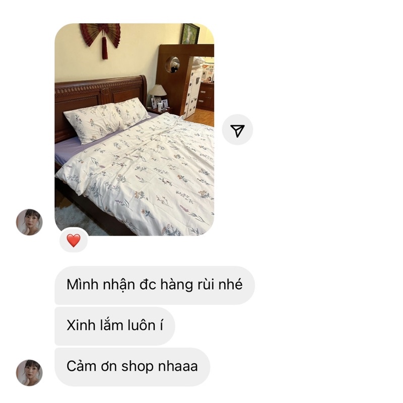 Cotton Hoa Nhí Lavender - Bộ vỏ chăn ga giưong gối chất 100% cotton Suhali shop