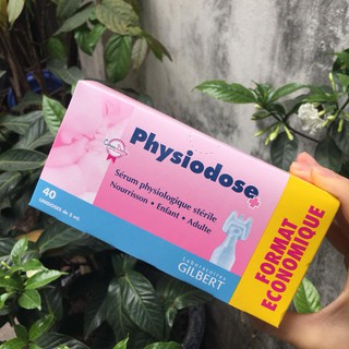 Nước muối sinh lý Physiodose hồng hộp 40 ống - Pháp