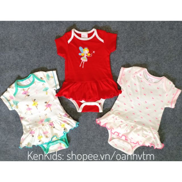 (3-11kg) Body váy bé gái chất đẹp BABY WEAR