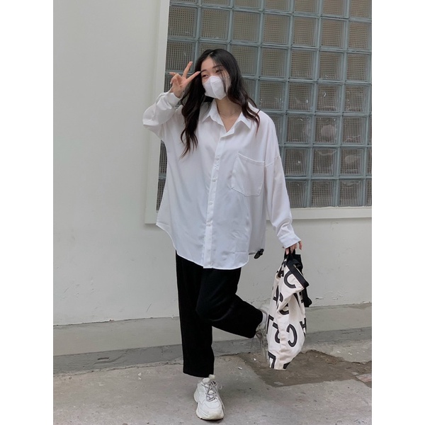 áo sơ mi vạt tôm cổ đức túi ngực SA461 LOLLIE STUDIO